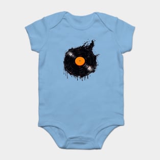Melting Vinyl Record Baby Bodysuit